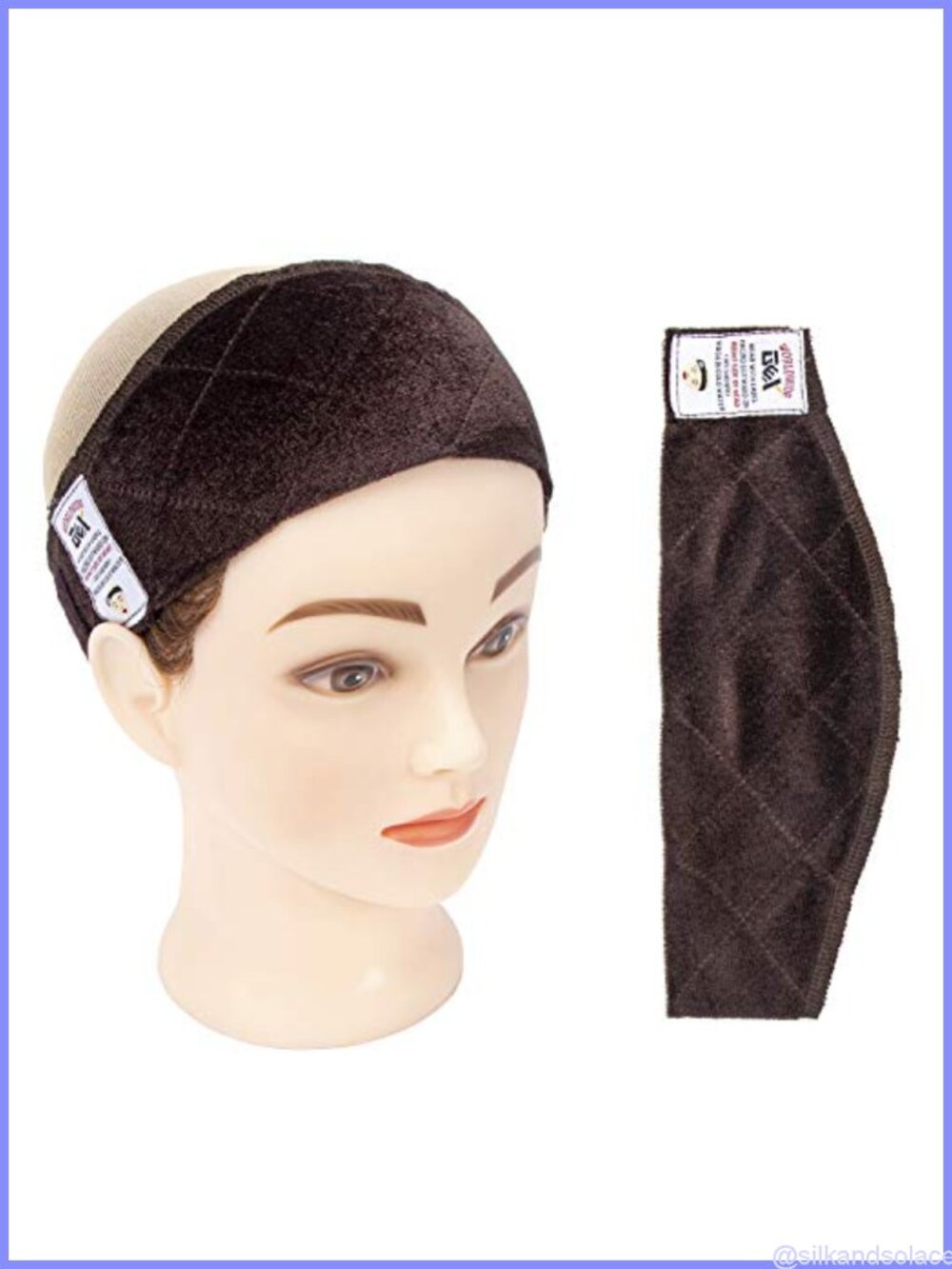 Velvet Wig Grip Band Adjustable Non-Slip Comfort Headband for Women